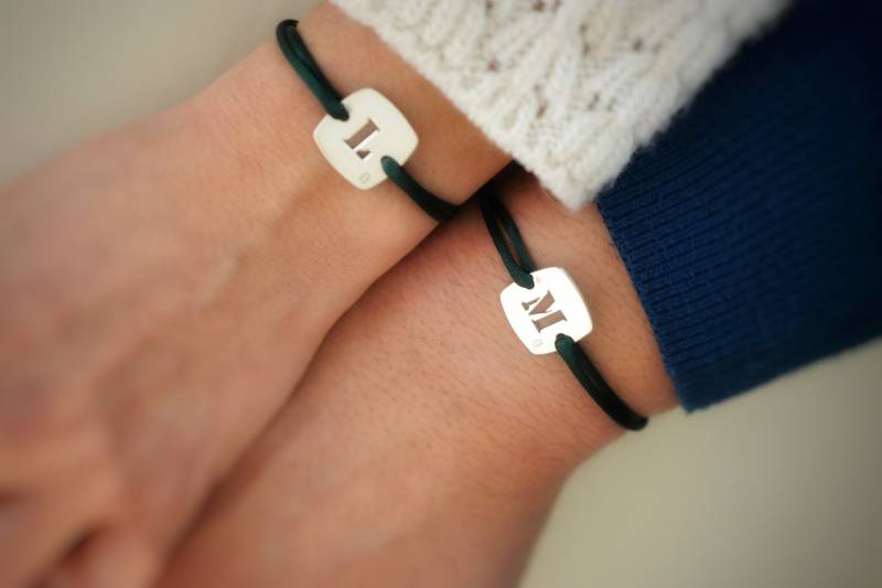 Bijoux pour couples : bracelets cordon duo d’amour à personnaliser commande en ligne à Nantes et livraison partout en France